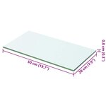 vidaXL Panneaux d'étagère 2 Pièces Verre Transparent 50 x 20 cm