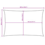 vidaXL Voile de parasol tissu oxford rectangulaire 3x6 m orange