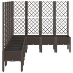 vidaXL Jardinière avec treillis marron 200x160x142 cm PP