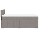 vidaXL Sommier à lattes de lit avec matelas Taupe 90x200 cm Tissu
