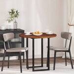 vidaXL Plateau de table Marron Clair Ø 80 x 2 5 cm