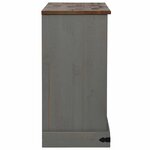 vidaXL Buffet HALDEN 2 portes coulissantes gris 112x40x80 cm