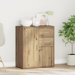 vidaXL Buffet chêne artisanal 60 x 31 x 70 cm Bois d'ingénierie