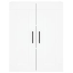 vidaXL Armoires murales 2 Pièces blanc bois d'ingénierie