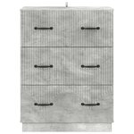 vidaXL Armoire à tiroirs Gris béton 66 x 34 5 x 87 cm