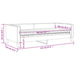 vidaXL Lit de jour avec matelas taupe 100x200 cm tissu