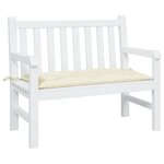 vidaXL Coussin de banc de jardin crème 100x50x7 cm tissu oxford