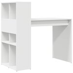 vidaXL Bureau avec étagère Blanc 108 x 55 x 103.5 cm Bois d'ingénierie