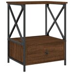 vidaXL Tables de chevet 2 Pièces chêne marron 50x41x65 cm bois ingénierie