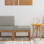 vidaXL Pouf d'Extérieur Bois d'Acacia Massif Naturel