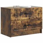 vidaXL Cabinet de chevet Chêne fumé 62 x 34 5 x 44 5 cm