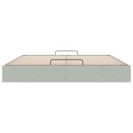 VidaXL Cadre de lit ottoman sans matelas gris clair 200x200 cm velours