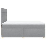 vidaXL Sommier à lattes de lit avec matelas Gris clair 140x200cm Tissu