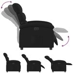 vidaXL Fauteuil inclinable électrique Noir Tissu