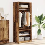 vidaXL Garde-robe vieux bois 80x50x200 cm bois d'ingénierie