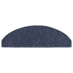 vidaXL Tapis d'escalier autocollants 30 pièces 65 x 21 x 4 cm Bleu Demi-rond Grand