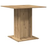vidaXL Table à manger chêne artisanal 80x80x75 cm bois d'ingénierie