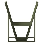vidaXL Portant de bois chauffage vert olive 69 5x35x81 cm