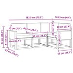 vidaXL Ensemble de canapés d'extérieur 4 pc Naturel et Crème Polyester