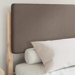 vidaXL Cadre de lit avec tête de lit rembourrée Taupe 150 x 200 cm