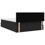 VidaXL Cadre de lit ottoman avec matelas noir 140x200 cm velours