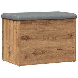 vidaXL Banc de rangement chêne artisanal 62x42x45 cm bois d'ingénierie