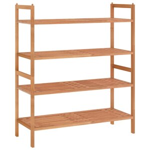 vidaXL Étagères à chaussures 2 Pièces 69x27x41 cm Bois massif de noyer