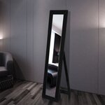 Vidaxl miroir sur pied pleine longueur noir