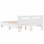 vidaXL Cadre de lit avec tête de lit et LED blanc 120x200 cm
