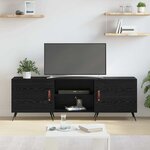 vidaXL Meuble TV Chêne noir 150 x 30 x 50 cm Bois d'ingénierie