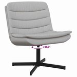 vidaXL Chaise pivotante Gris nuage 63 x 75 x 76 cm tissu