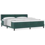 vidaXL Lit à ressorts avec matelas noir 100x200 cm en velours