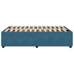 vidaXL Cadre de lit bleu 120x200 cm velours