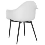 vidaXL Chaises à manger lot de 2 blanc PP