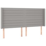 vidaXL Sommier à lattes de lit matelas LED Gris clair 160x200 cm Tissu