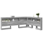 vidaXL Tête de lit de rangement Gris Sonoma 150 cm Bois d'ingénierie
