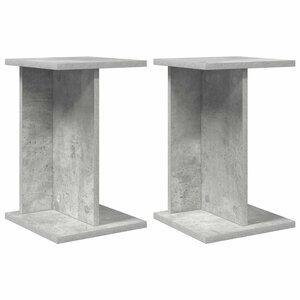vidaXL Support de Plante 2 pièces Gris béton 25 x 25 5 x 40 5 cm