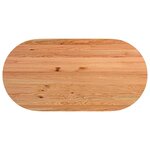 vidaXL Table à manger marron clair bois de chêne massif ovale