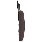 vidaXL Tête de lit suspendue Avec lumière LED Marron foncé Tissu