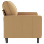 vidaXL Canapé à 2 places Marron 120 cm Velours