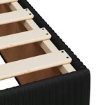 vidaXL Sommier à lattes de lit avec matelas Noir 180x200 cm Velours
