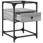 vidaXL Tables de chevet 2 Pièces sonoma gris 40x40x55 cm bois ingénierie