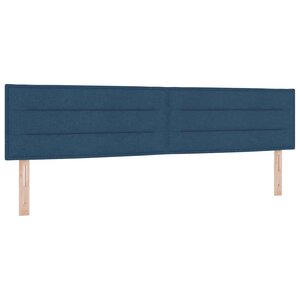 vidaXL Tête de lit LED Design Lignes Bleu 100 cm Tissu