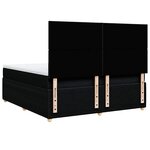 vidaXL Sommier à lattes de lit avec matelas Noir 180x200 cm Tissu