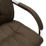 vidaXL Chaise de bureau cantilever Marron Tissu