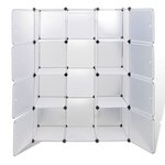 vidaXL Armoire modulaire 9 compartiments 37x115x150 cm blanc