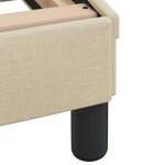 vidaXL Lit avec matelas crème 140x190 cm tissu