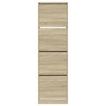 vidaXL Armoire à chaussures 4 tiroirs rabattables chêne 60x42x204 cm