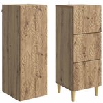 vidaXL Ensemble de Meubles 2 Pièces Chêne artisanal 33 x 34 5 x 90 cm