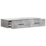 vidaXL Table d'appoint murale Gris béton 87 5 x 34 5 x 17 cm